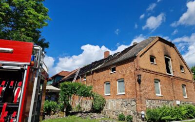 Feuerwehreinsatz Wohnhausbrand Sparow