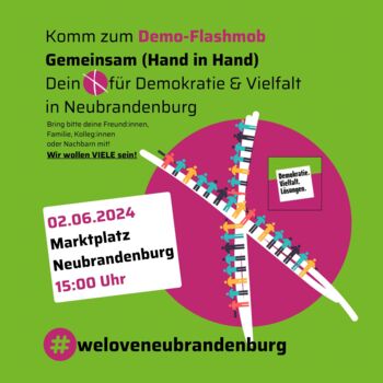 Aufruf zum Flashmob in Neubrandenburg
