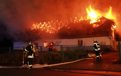 Wohnhausbrand in Marihn
