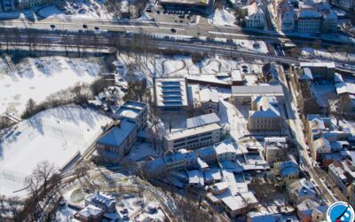 Winter Luftbild Waren (Müritz)