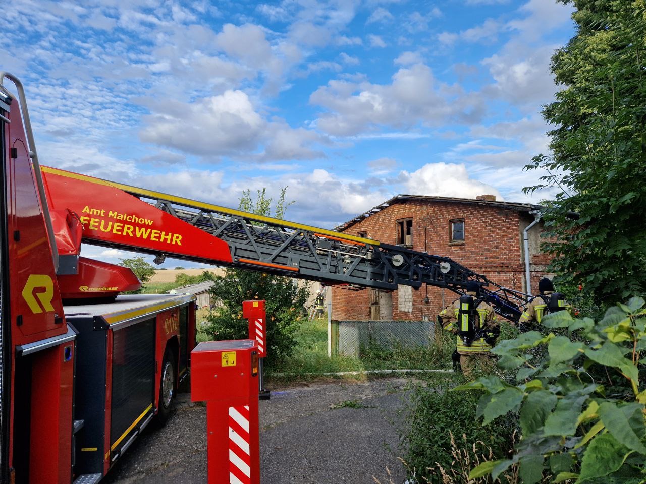 Großbrand in Silz bei Malchow