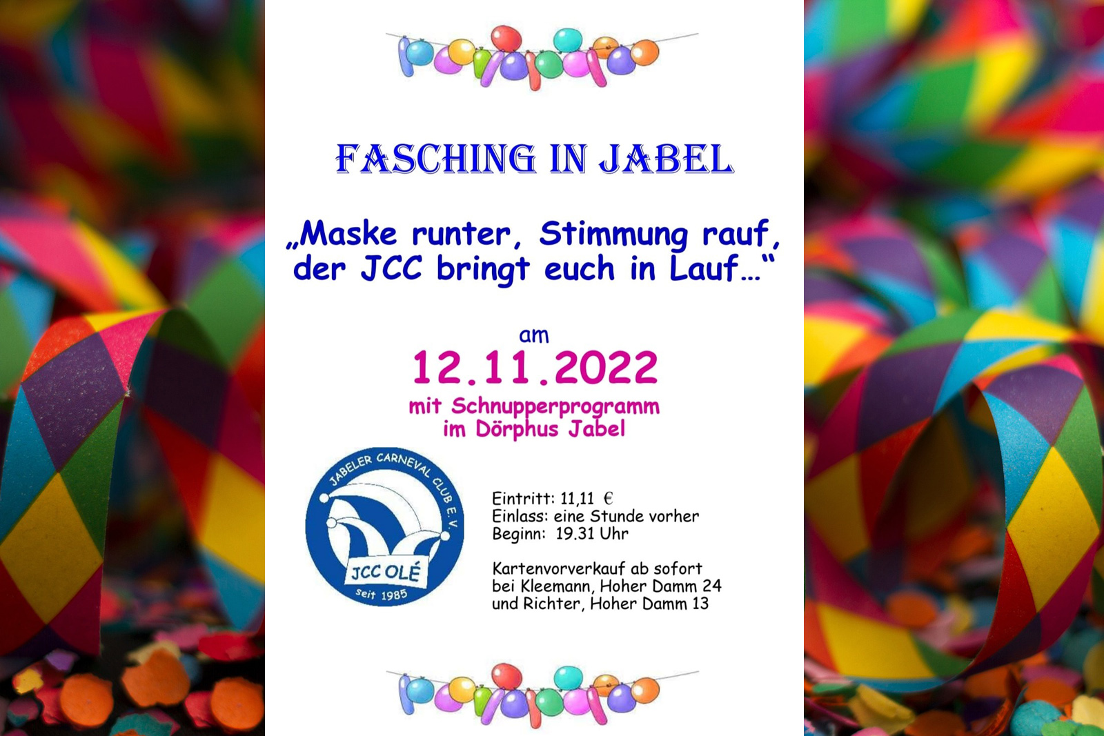 Fasching JCC Jabel