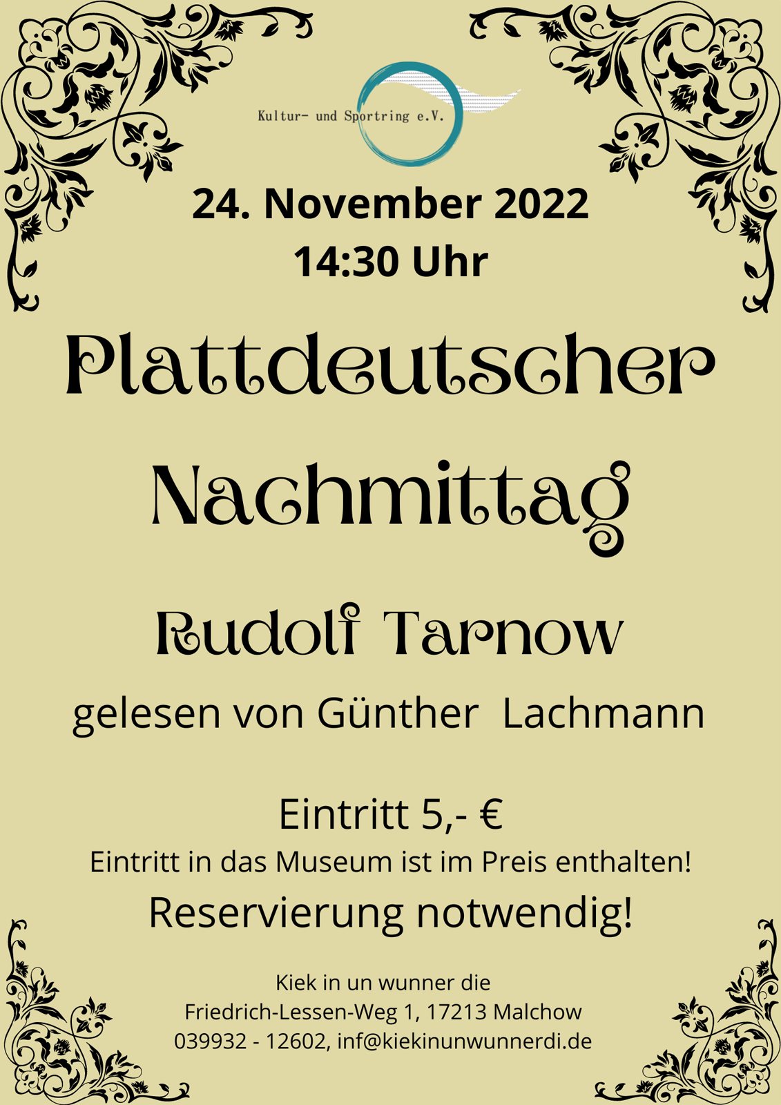 Veranstaltungen in Malchow Museum