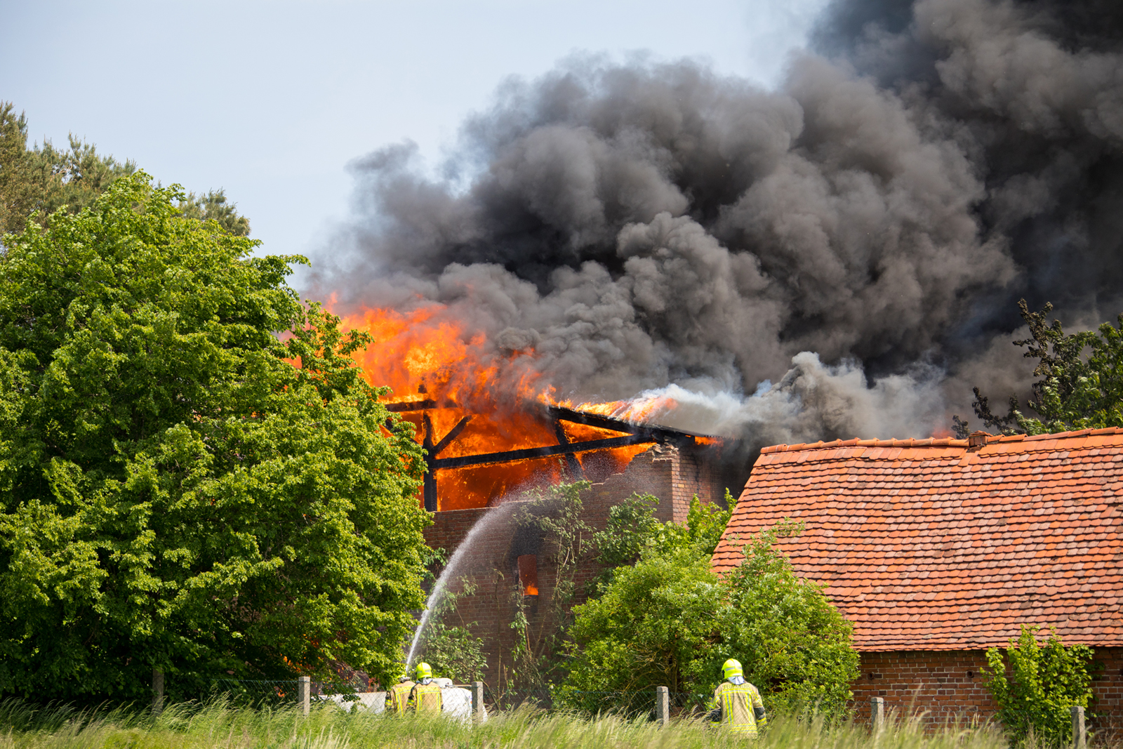 Scheunenbrand - Großfeuer Kittendorf