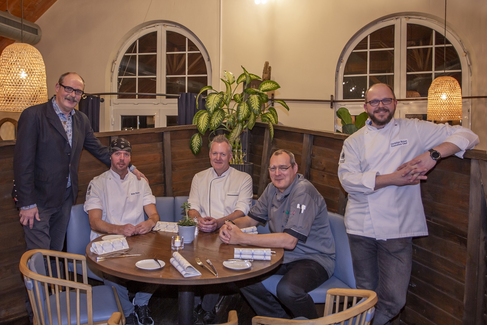 Harald Schmitt (Geschäftsführer der Fleesensee Hotelbetriebsgesellschaft m.b.H.), Brian Petrie, Christian Stockmann, Stefan Michael Ernst, Christian Braun