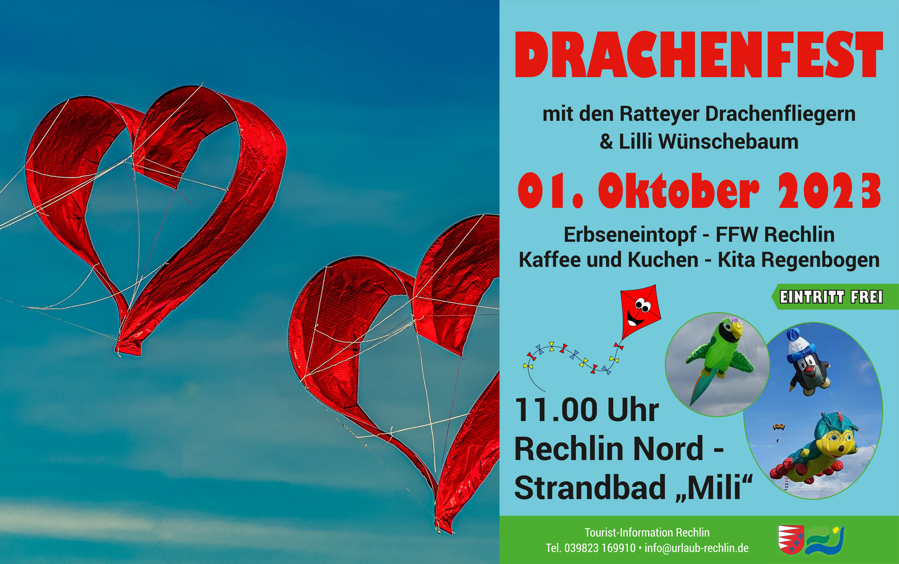 Veranstaltung „Ratteyer Drachenfliegern“ & Lilli Wünschebaum