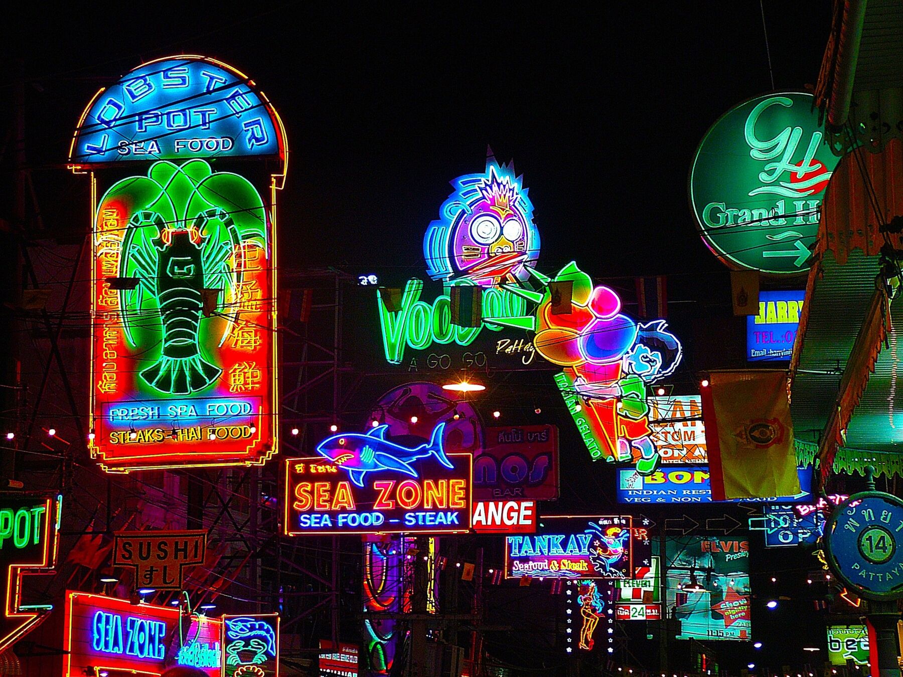 Neonlichter Werbung