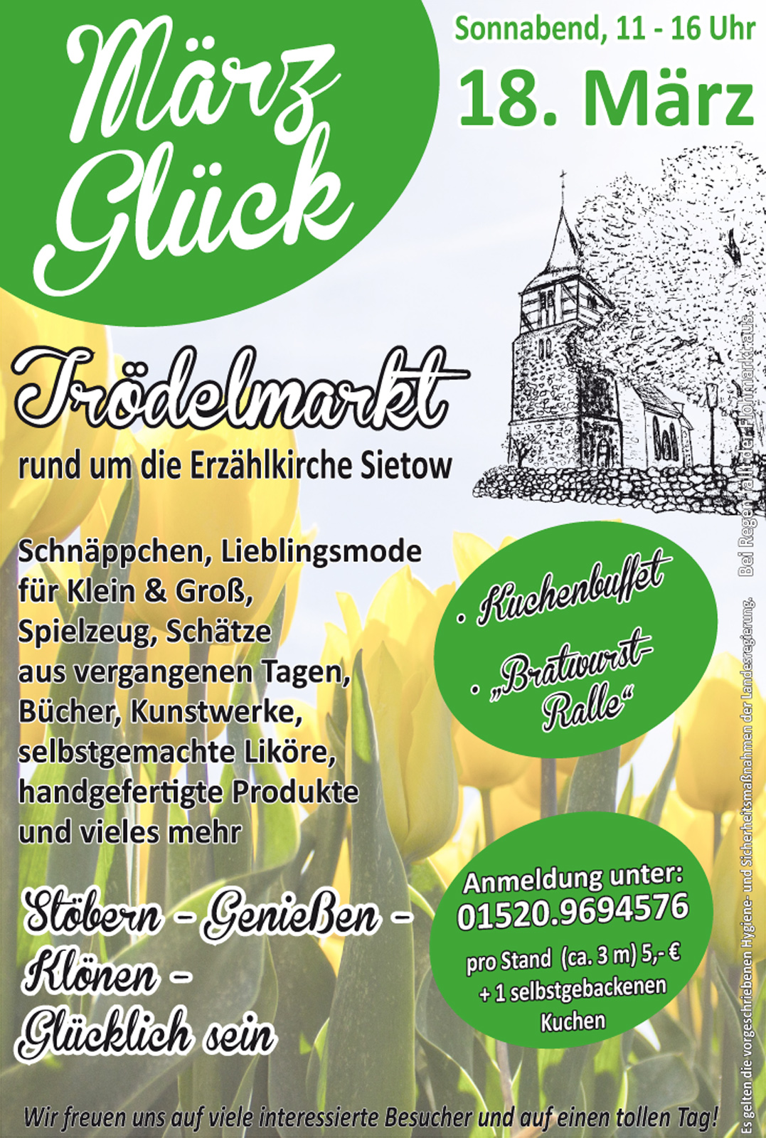 Trödelmarkt Erzählkirche Sietow