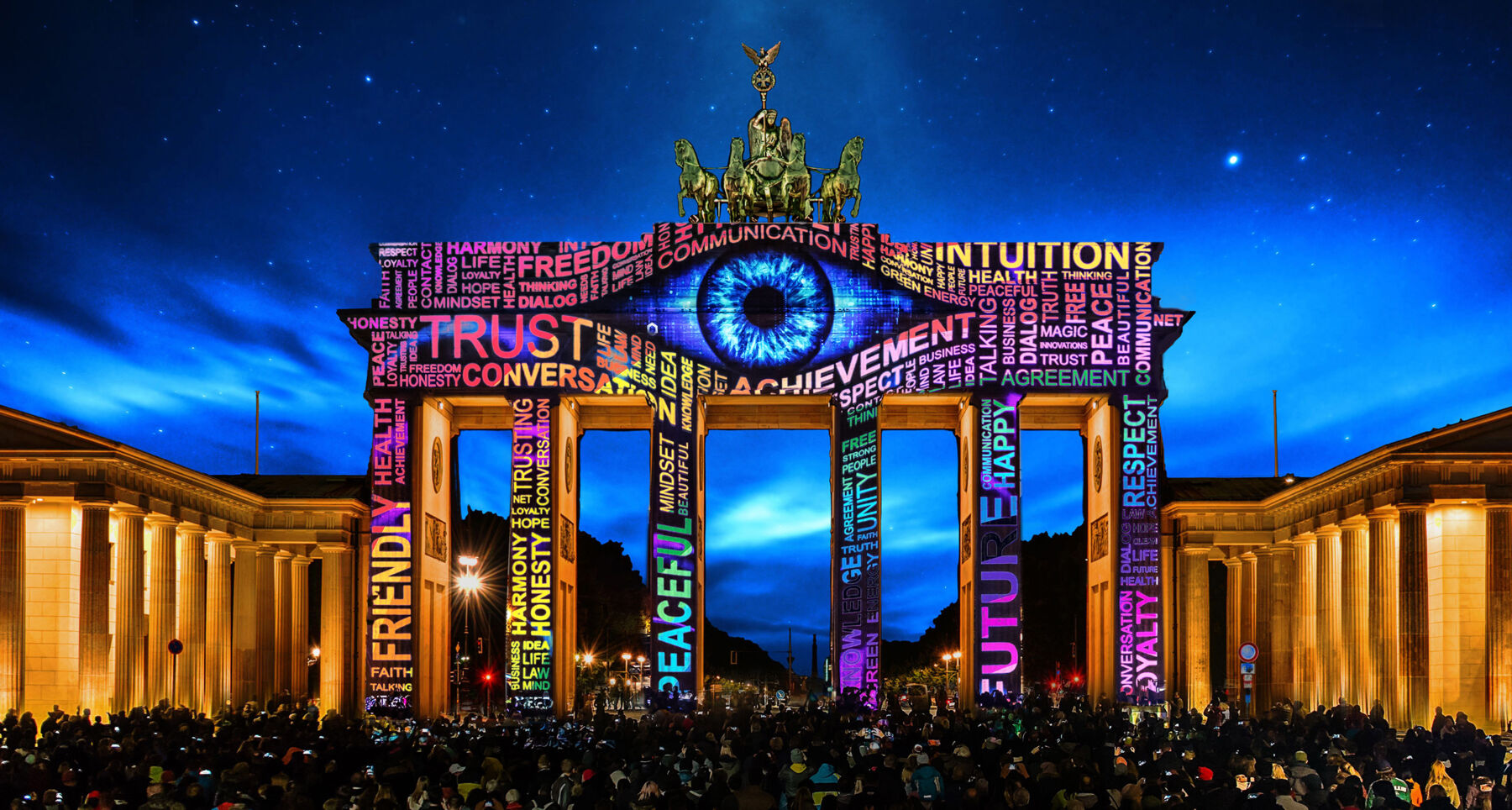 Visualisierung Brandenburger Tor im Festival of Lights