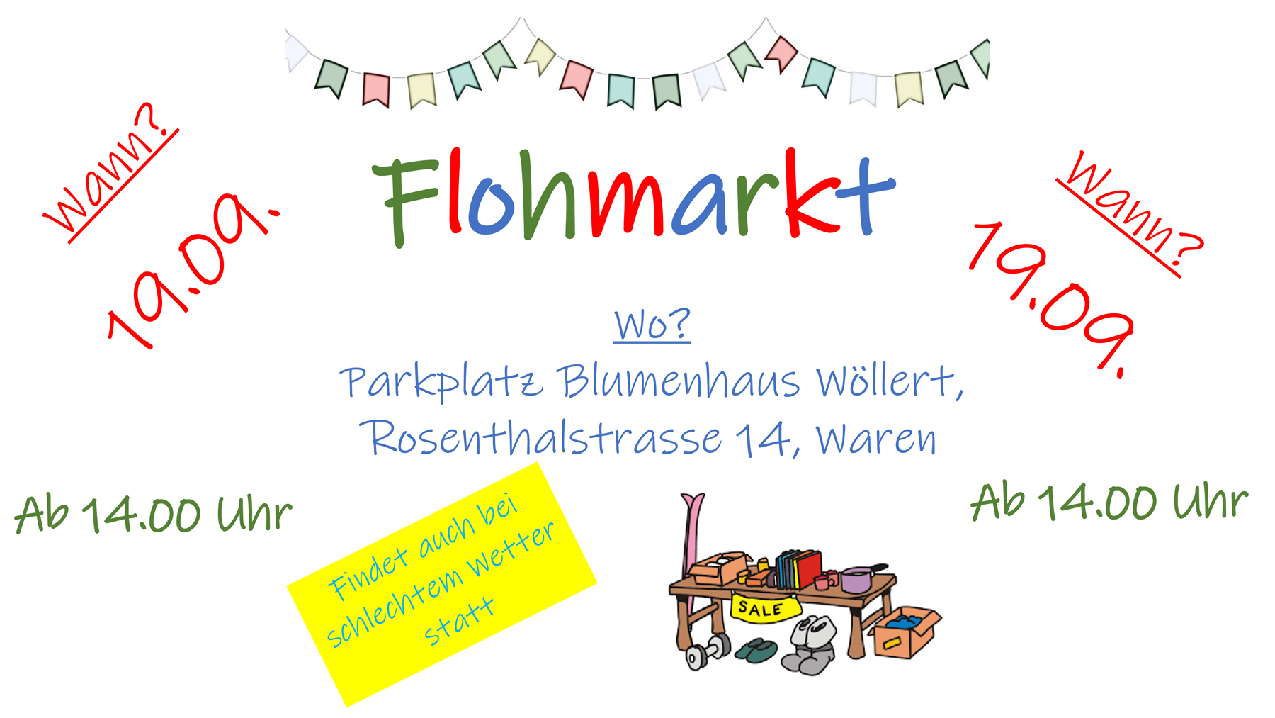 Trödelmarkt Blumenhaus Wöllert