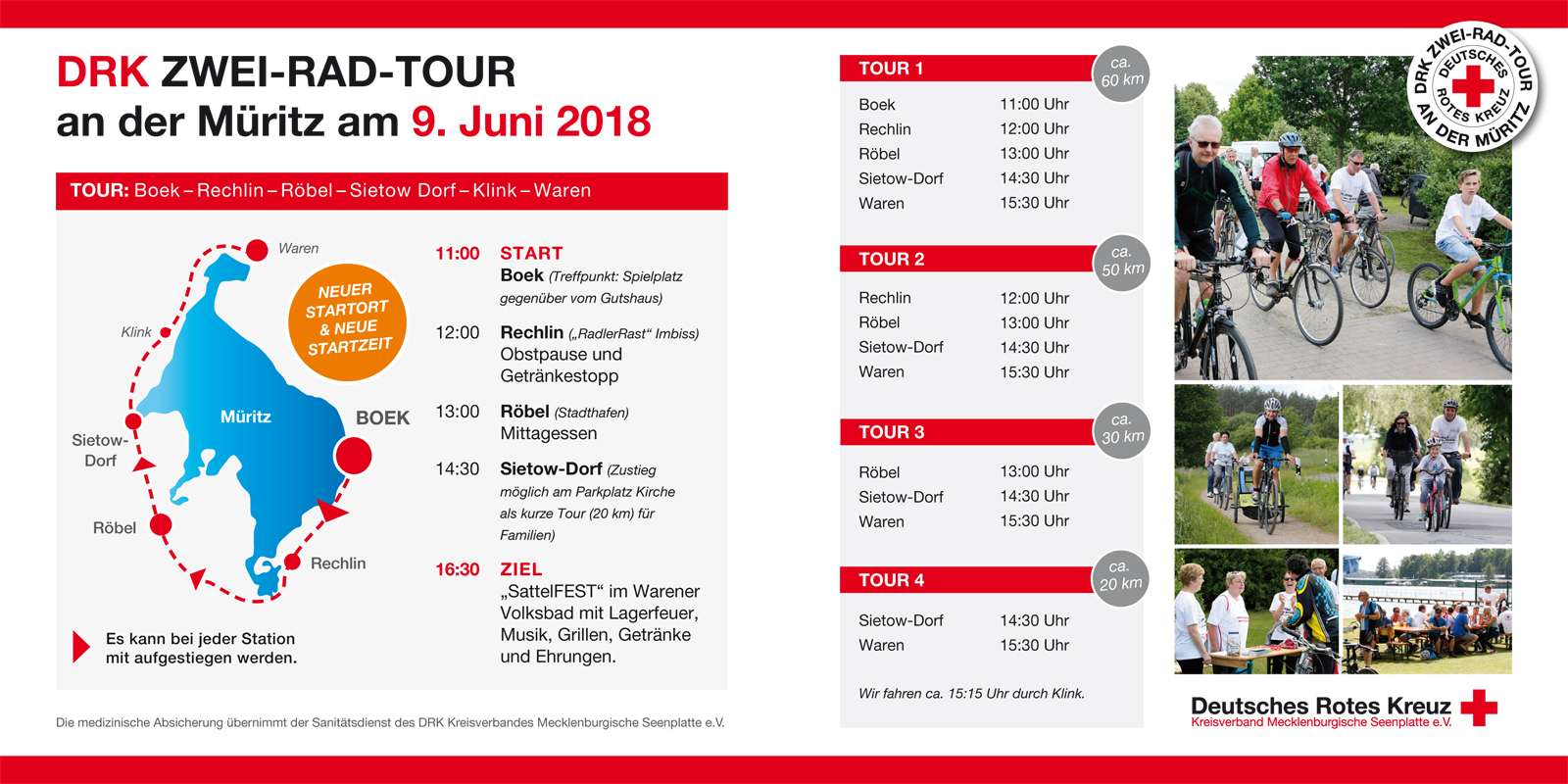 Termin DRK ZweiRadTour Waren (Müritz) Veranstaltung Müritz Fahrradtour